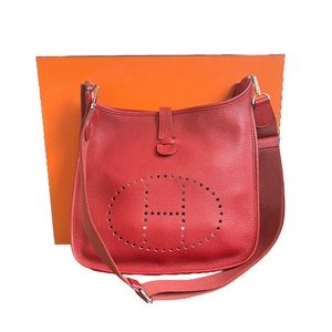 🧡EUC🧡 HERMES Evelyne GM Rouge Garance